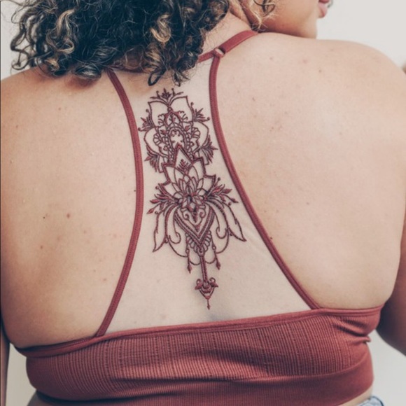 Reserved RUST Plus Size Tattoo Mesh Bralette - Picture 9 of 9